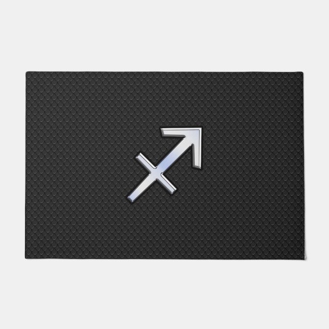 Felpudo Rótulo Sagittarius Zodiac moderno en piel de serpi (Anverso)