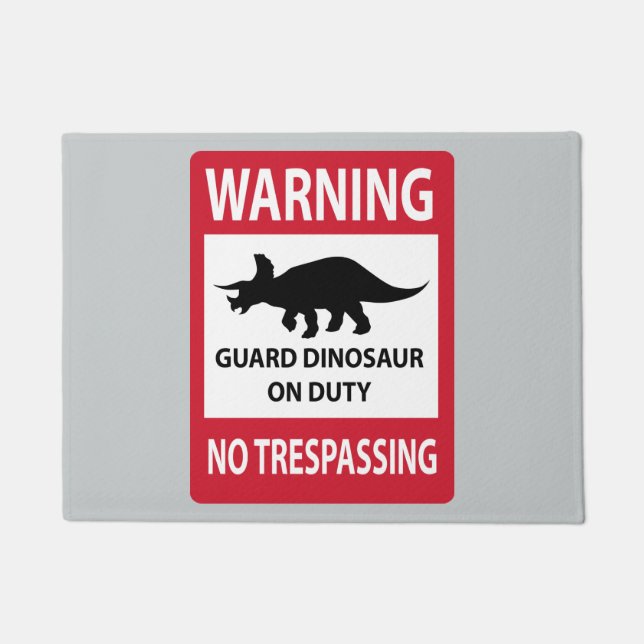 Felpudo Rótulo sin traspaso (Triceratops) (Anverso)