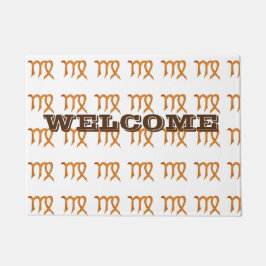 Felpudo Rótulo Virgo de Astrología Dorada