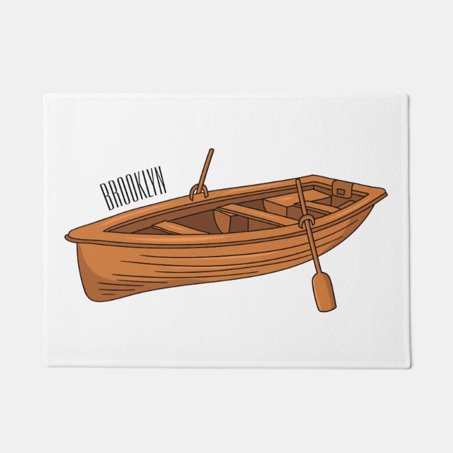 Felpudo Rowboat cartoon illustration (Anverso)