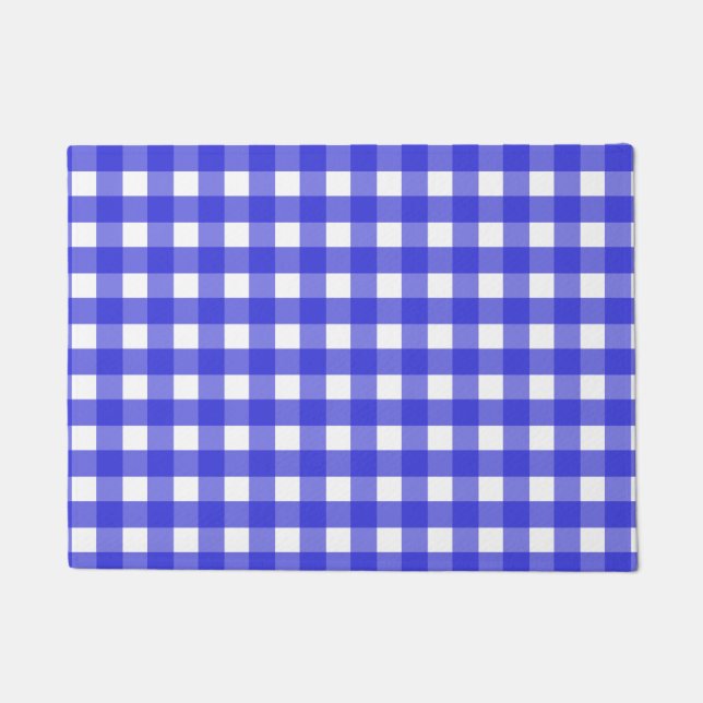 Felpudo Royal blue gingham (Anverso)