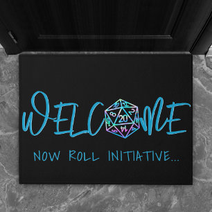 Felpudo RPG Dice Bienvenida a Holo Fantasy Tabletop Game