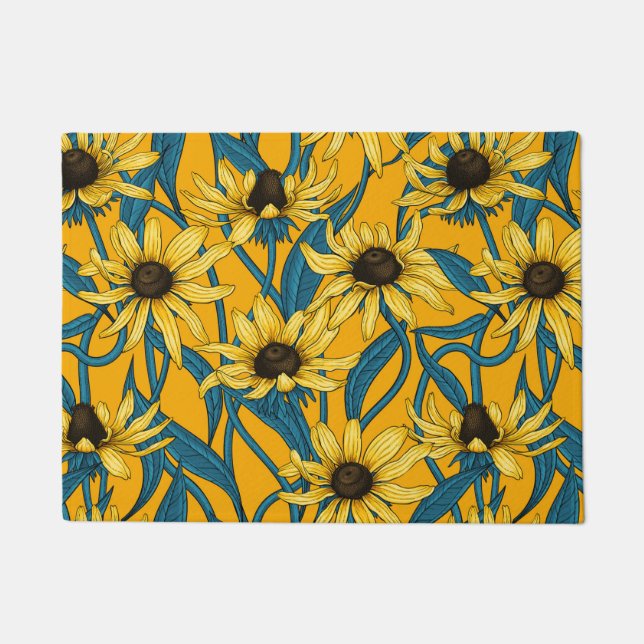 Felpudo Rudbekia amarilla (Anverso)