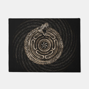 Felpudo Rueda de felicitación con ouroboros