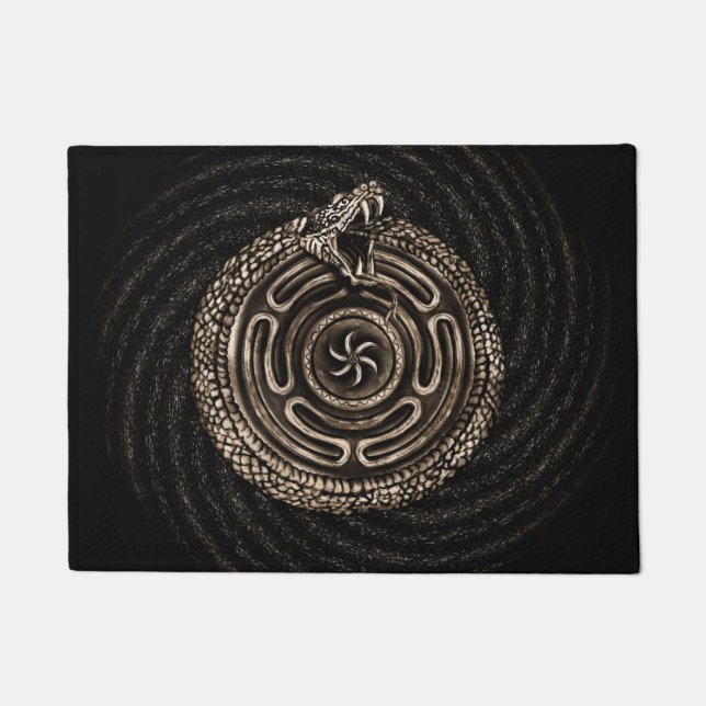 Felpudo Rueda de felicitación con ouroboros (Anverso)