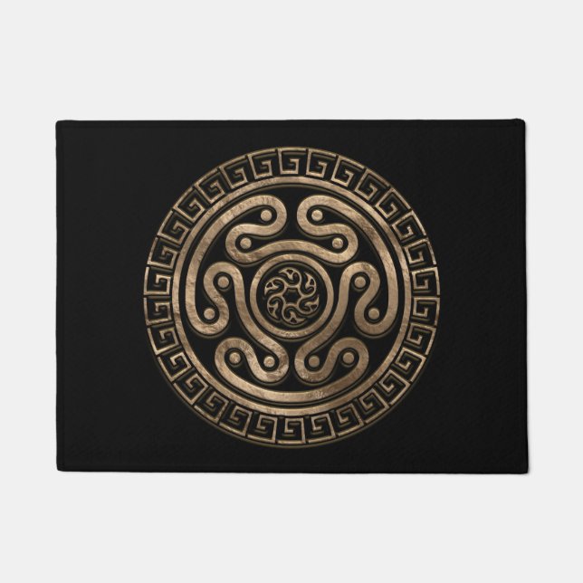 Felpudo Rueda de Hecate Negra y Oro (Anverso)