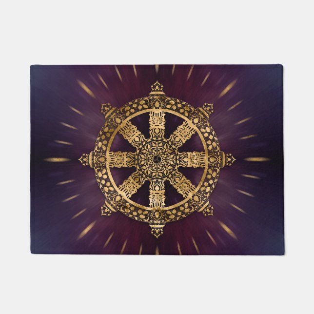 Felpudo Rueda Dharma - Dharmachakra (Anverso)