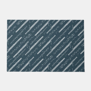 Felpudo Rug Bassoon Azul Regalos de música únicos