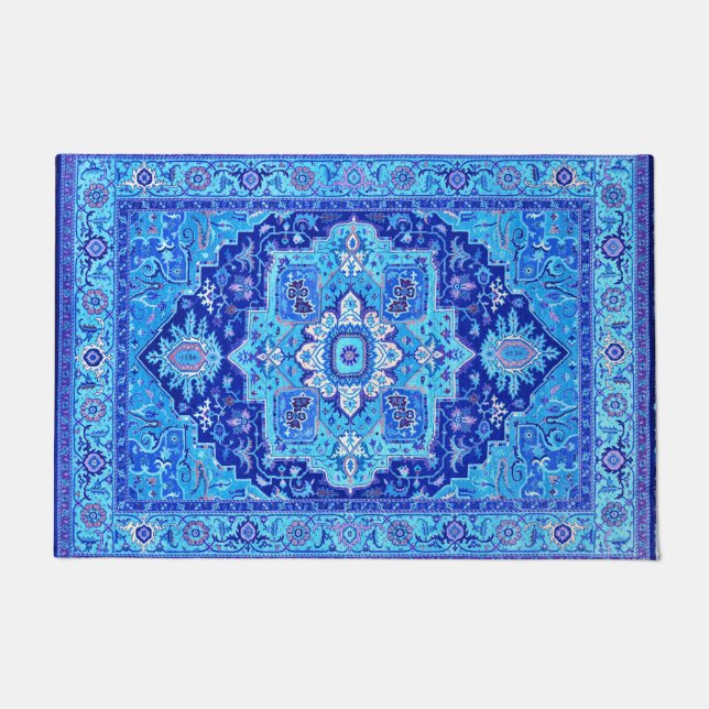 Felpudo RUG PERSA - Azul (Anverso)