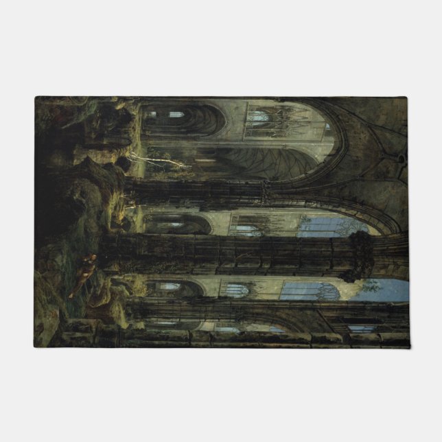 Felpudo Ruinas góticas (por Carl Blechen) (Anverso)