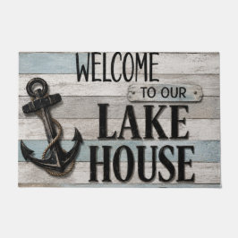 Felpudo Rustic Lake House Anchor Nautical Coastal