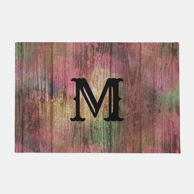 Felpudo Rústico Bonito Boho Colores de arándanos de otoño (Anverso)