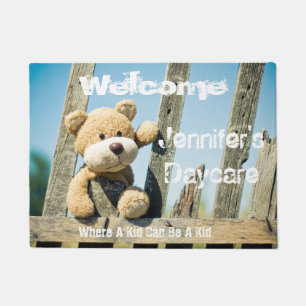 Felpudo rústico personalizado del oso de la