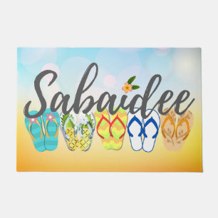 Felpudo Sabaidee Lao Welcome Doormat - Flipflops