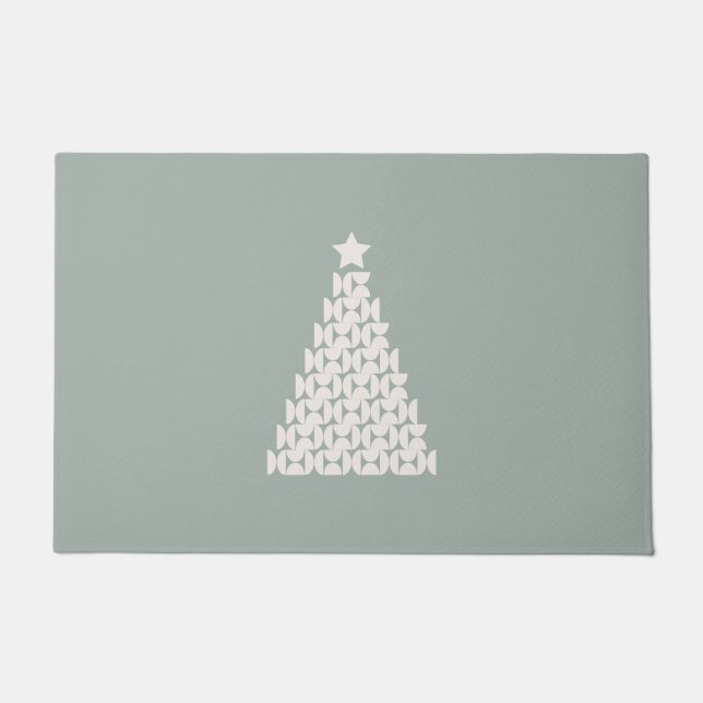 Felpudo Sage Green Christmas Tree (Anverso)