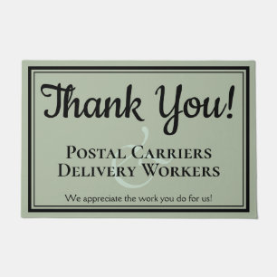 Felpudo Sage Green Gracias A Los Trabajadores De Postales 