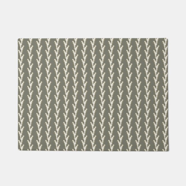 Felpudo Sage Green Jagged Stripes   (Anverso)