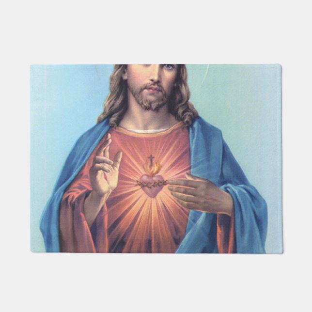 Felpudo Sagrado Corazón De Jesús (Anverso)