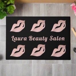 Felpudo Salón de Belleza personalizado Glam Subió Labios d
