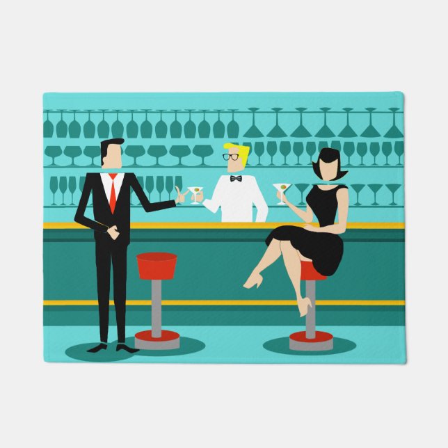 Felpudo Salón De Cócteles Retro Mat (Anverso)