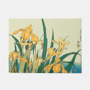 Felpudo Saltamontes Hokusai y el iris Japón