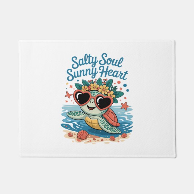 Felpudo Salty Soul Sunny Hearttle Summer (Anverso)