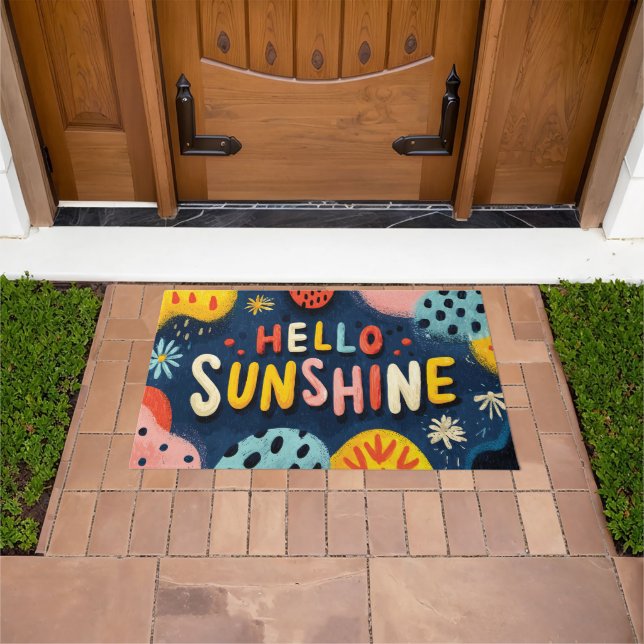Felpudo Saludable Saludo "Hello Sunshine" (Exterior)