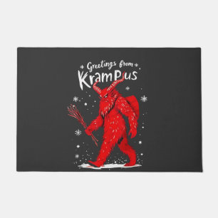 Felpudo Saludo de los Navidades de Navidad de Krampus