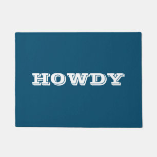 Felpudo Saludo o nombre "Howdy", Ocean Blue