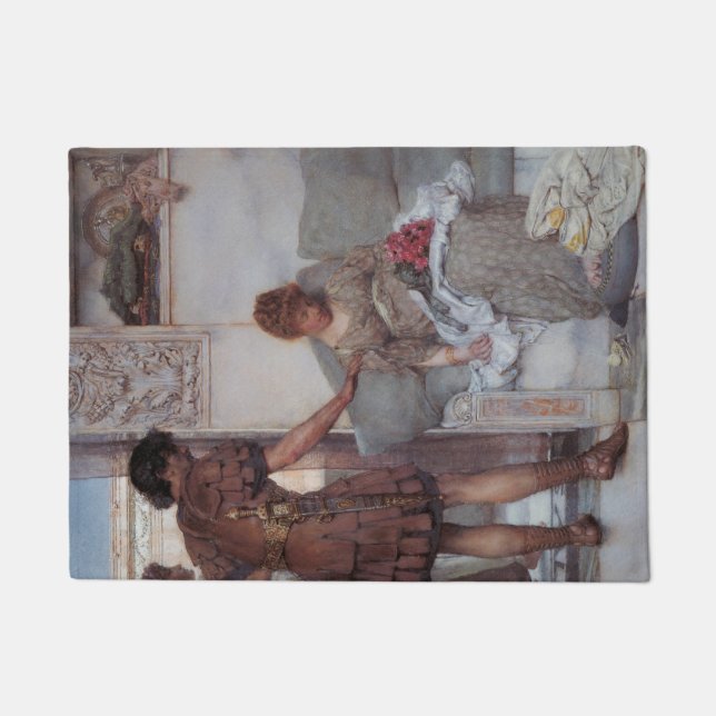 Felpudo Saludo silencioso (por Lawrence Alma-Tadema) (Anverso)