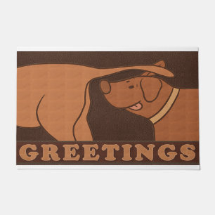 Felpudo Saludos Perro Lover, regalo para la familia