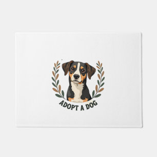 Felpudo Salva una vida Adopta un perro Ilustración de perr