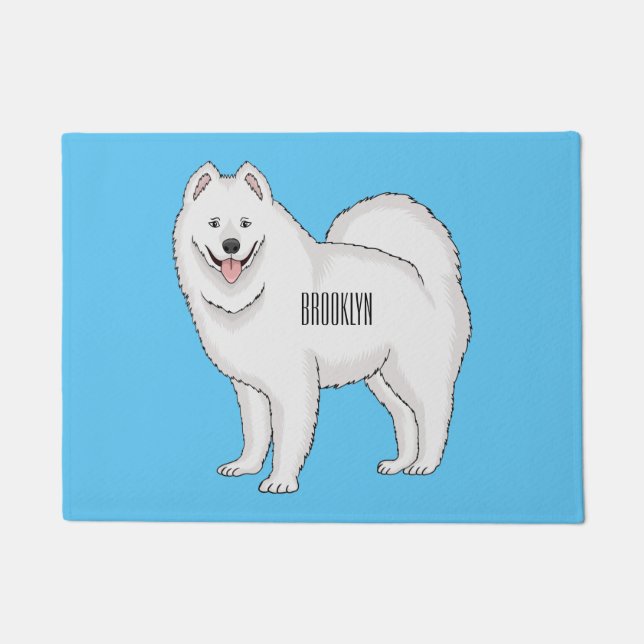 Felpudo Samoyed dog cartoon illustration (Anverso)