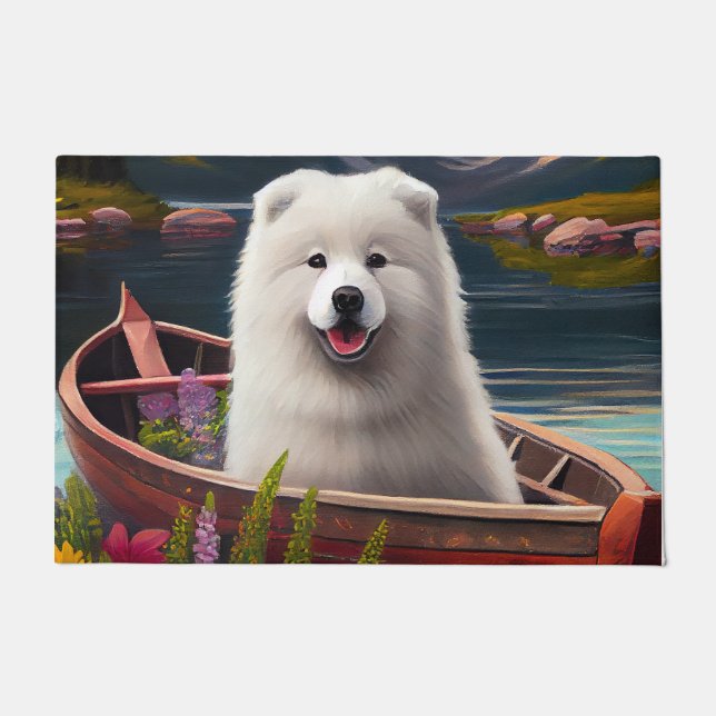Felpudo Samoyed on a Paddle: Una aventura panorámica (Anverso)