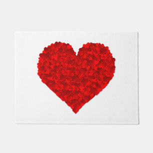 Felpudo San Valentín de amor al corazón rojo por las novia