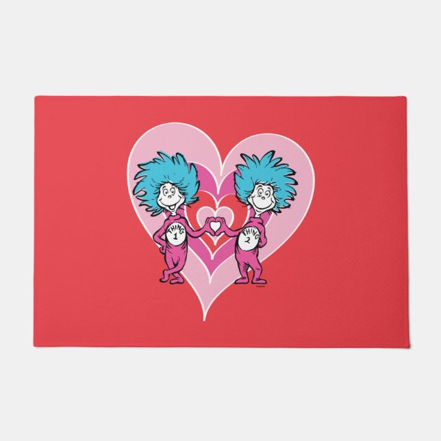 Felpudo San Valentín de Dr. Seuss | Cosa Uno Cosa Dos (Anverso)