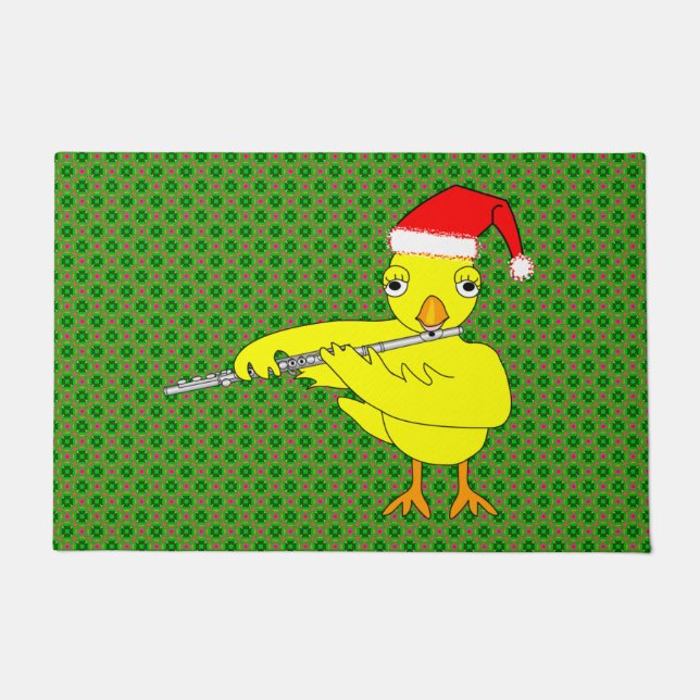 Felpudo Santa Cap Flute Chick (Anverso)