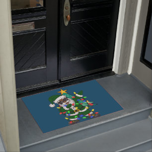 Felpudo Santa Claus afroamericana Navidades feos Pajama