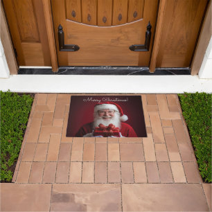 Felpudo Santa Claus con un diseño de Navidades de regalo