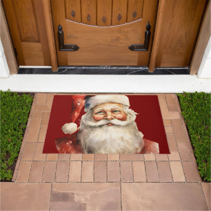Felpudo Santa Claus Navidad Retro