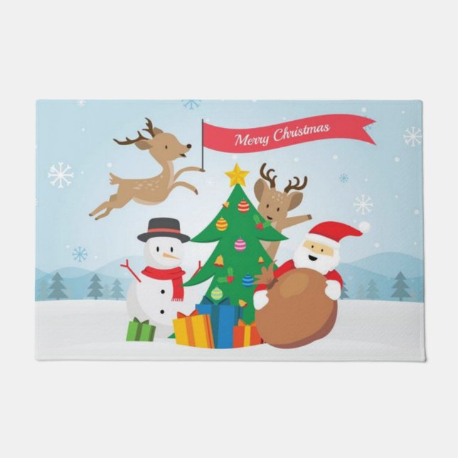 Felpudo Santa Claus y Navidades de amigos (Anverso)