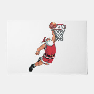 Felpudo Santa jugando baloncesto Amantes del deporte de Na