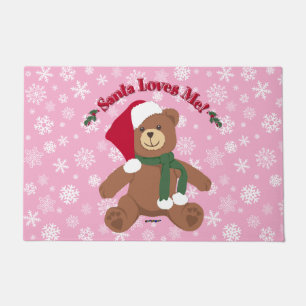 Felpudo ¡Santa Me Ama! Navidades Teddy Bear Snowflakes
