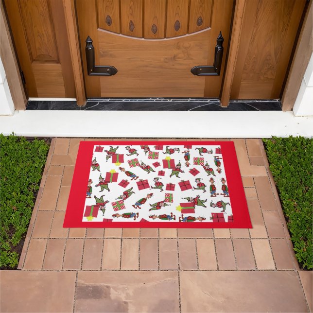 Felpudo Santa Navidades Elves Doormat (Exterior)