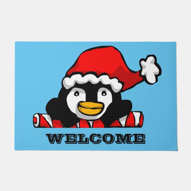 Felpudo Santa Penguin (Anverso)