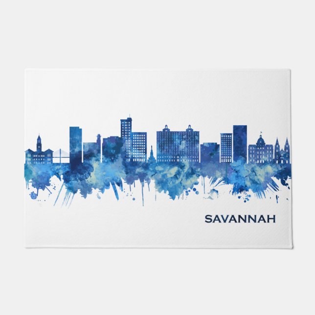 Felpudo Savannah USA Skyline Blue (Anverso)