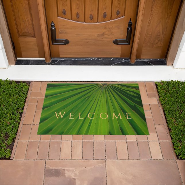 Felpudo Saw Palmetto Fan Door Mat (Exterior)