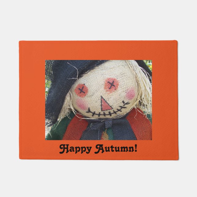 Felpudo Scarecrow Happy Autumor Door Mat (Anverso)