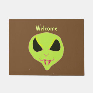 Felpudo Scary Alien Face Welcome Doormat