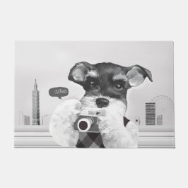 Felpudo Schnauzer con cámara